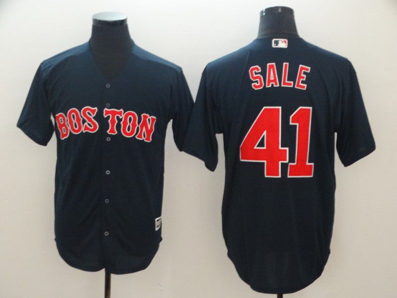Men Boston Red Sox #41 Sale Blue Game MLB Jerseys->los angeles lakers->NBA Jersey